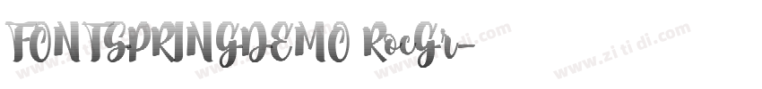 FONTSPRINGDEMO RocGr字体转换